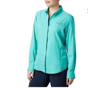 Columbia sportswear aqua/turquoise shirt